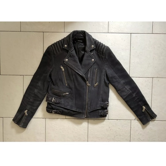 The Kooples Jackets & Blazers - The Kooples Leather biker jacket Lambskin coat xs